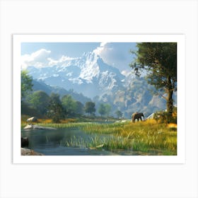 Mountain Scene Art Print