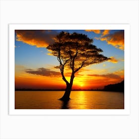 Sunset Tree 1 Art Print