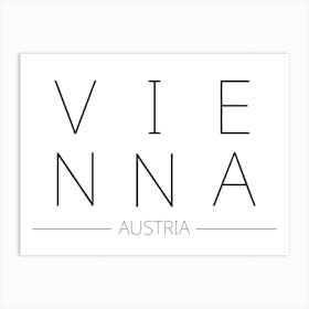 Vienna Austria Typography City Country Word Art Print