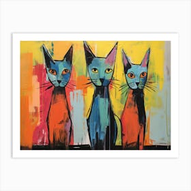 Three Cats 31 Art Print