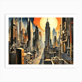 Futuristic Cityscape Art Print