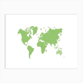 World Map 24 Art Print