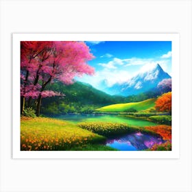 Landscape Painting 25 Art Print