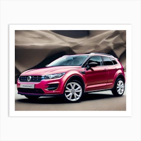 Pink Volkswagen Tiguan Art Print