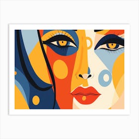 Abstract Of A Woman'S Face Art Print