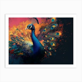 Peacock Abstract 4 Art Print