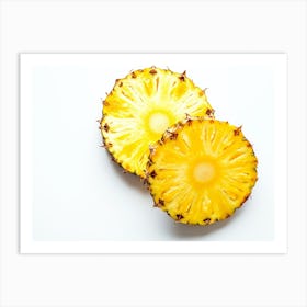 Pineapple Slices Isolated On White 4 Art Print