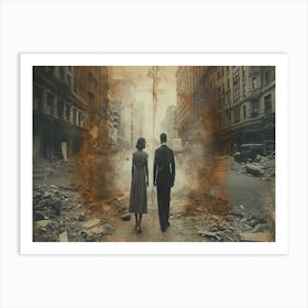 Temporal Resonances: A Conceptual Art Collection. End Of The World Art Print