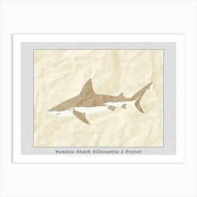 Bamboo Shark Silhouette 2 Poster Art Print