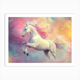 Unicorn In The Sky 4 Art Print