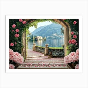 Pink Roses 1 Art Print