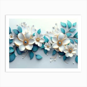 Paper Flowers 93 Art Print