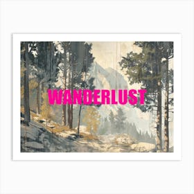  Pink Wanderlust Poster Vintage Woods 3 Art Print