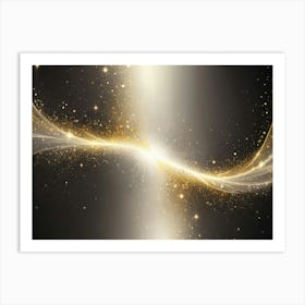 Christmass style sparkling silver black gold background 1 Art Print