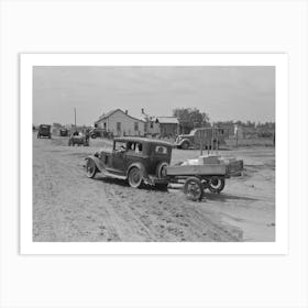 Southeast Missouri Farms, Farmer With Trailer By Russell Lee Art Print