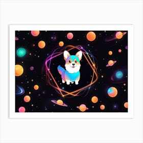 Galaxy Corgi 2 Art Print