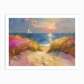 Sunset On The Beach 16 Art Print