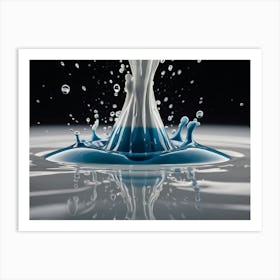 Splashing Milk Art Print