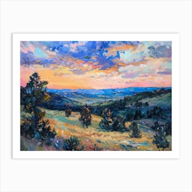 Western Sunset Landscapes Black Hills South Dakota 1 Art Print