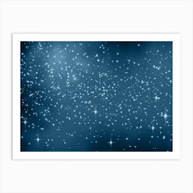 Cornflower Shining Star Background Art Print