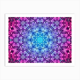 Purple Detailed Abstract Pattern Art Print