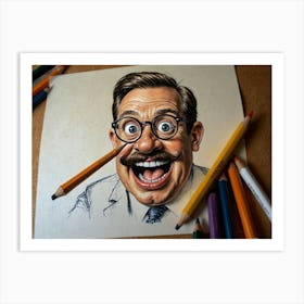 Man With A Mustache 5 Art Print