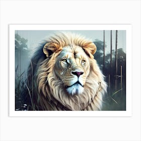 Lion art 48 Art Print