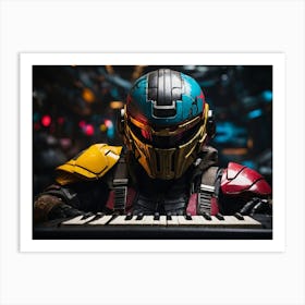 Robot Playing A Keyboard Art Print