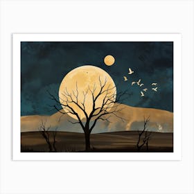 Full Moon In The Sky 3 Art Print