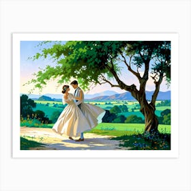 Wedding Under A Tree Art Print