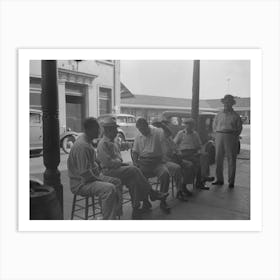 Group Of Italians Talking, Decatur Street, New Orleans, Louisiana By Russell Lee Art Print