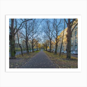 Autumn Street In The City Art Print