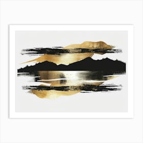 Gold Mountains Painting 2 Art Print