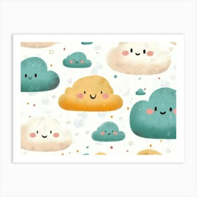 Cute Clouds 1 Art Print