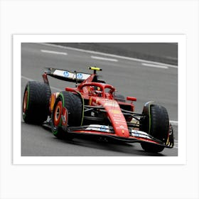 Carlos Sainz, Ferrari Sf 24 During Qualifying At The F1 Grand Prix Of Belgium Art Print