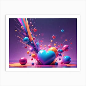 Colorful Heart Creative 48 Art Print