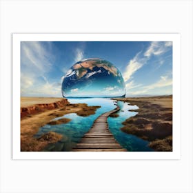 Earth In Space Art Print