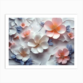 Paper Flowers 56 Art Print