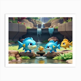 Fishes In The Water Art Print