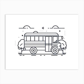 School Bus 3 Art Print