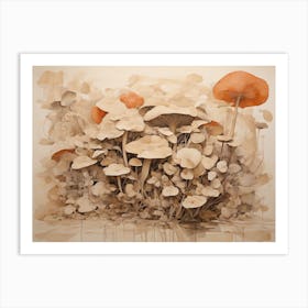 Mushrooms Art Print