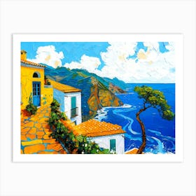 Seaside Motel - Sicily Art Print