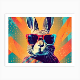 Rabbit In Sunglasses Pop Art Print