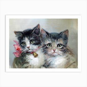 Vintage Kittens Art Print