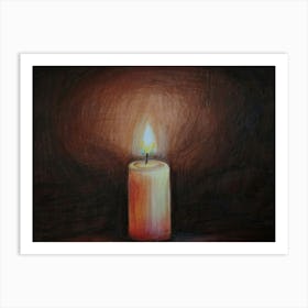 Candle drawing Art Print