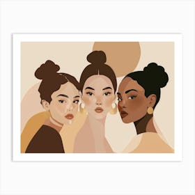 Three Beautiful Women Art Print