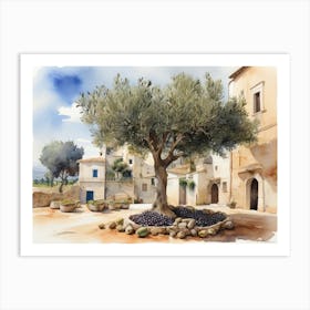 Puglia, Italy with olive trees 3 Art Print