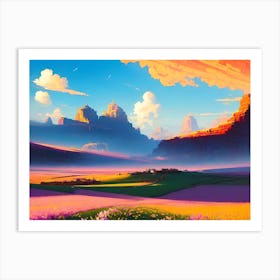 Landscape Painting, Landscape Painting, Landscape Painting, Landscape Painting, Landscape Painting 1 Art Print