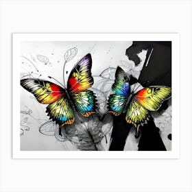 Colorful Butterflies 77 Art Print