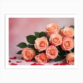 Pink Roses 3 Art Print